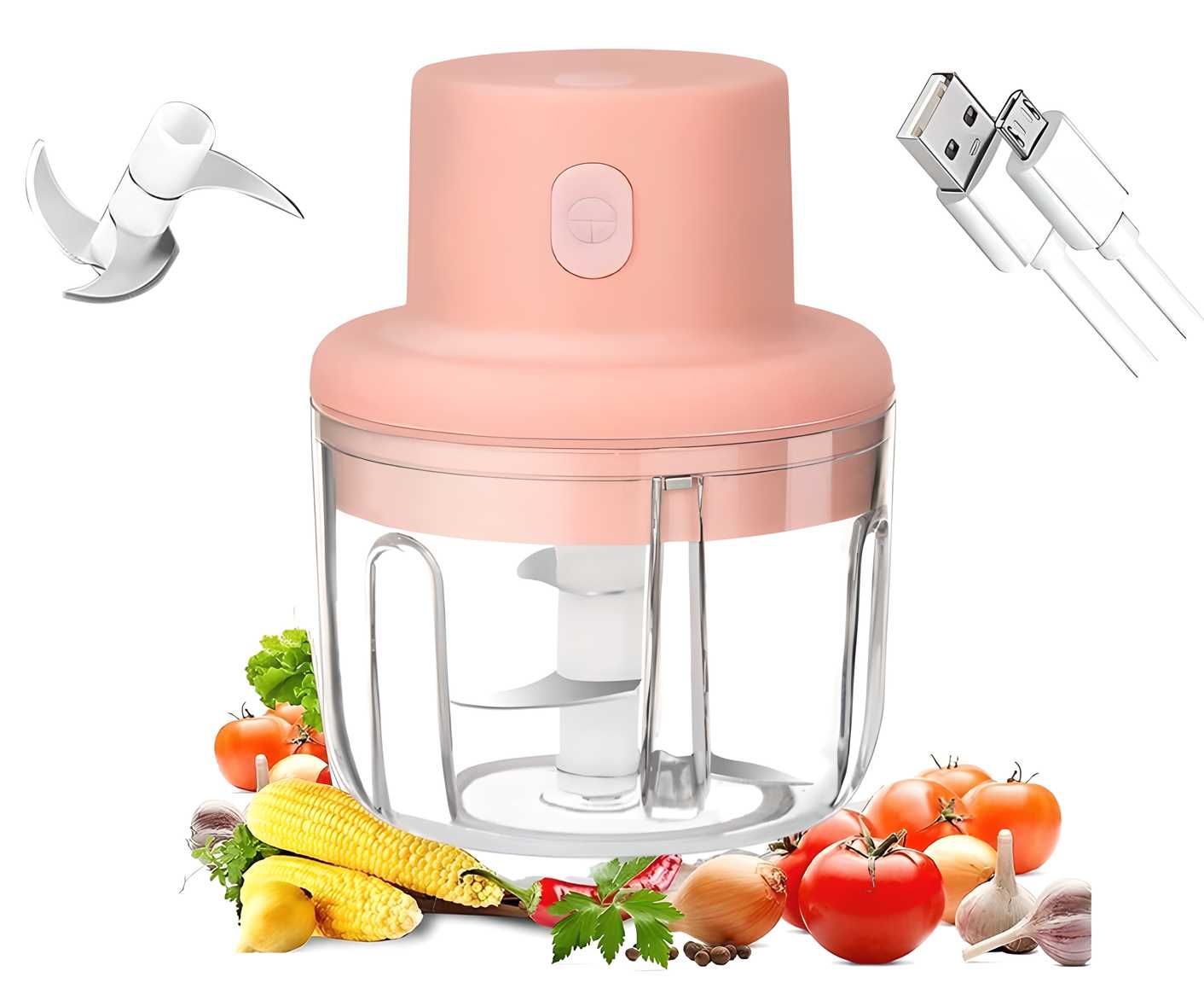 USB Rechargeable Speedy Mini Chopper Slicer for Food Supplement Machine Blender
