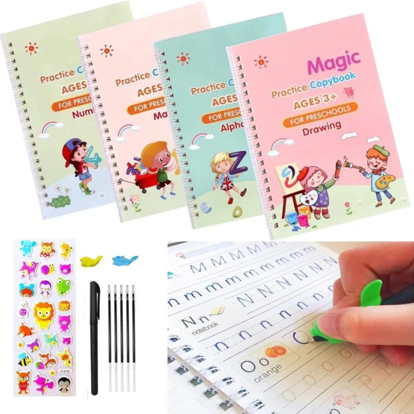 ELSUN Magic Practice Copybook Set for Kids/instors.in
