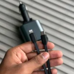 Retractable Car Charger | 4 in 1 Car Charger | Super Fast Charge | 120W Car Charger | 180° Adjustable Type | 2 USB Ports - Image 2
