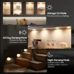 Intelligent Induction Lamp| Body Sensor Wall Light| Wardrobe, Cabinet, Cupboard, Kitchen, Bedroom, Stairs| Rechargeable Wireless (Pack of 2) - Image 5